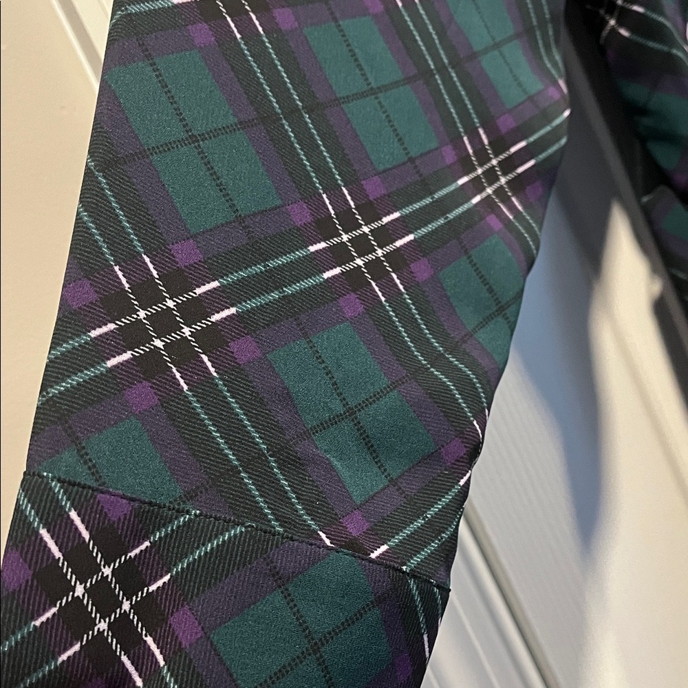 UNTUCKit Green Plaid Long Sleeve Dress With a Belt.Size 16 - Picture 6 of 16